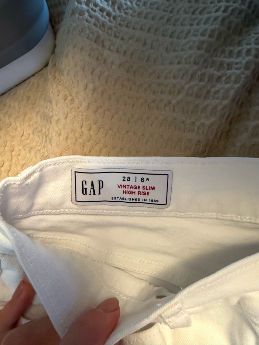 GAP White Vintage Slim High-Rise Jeans